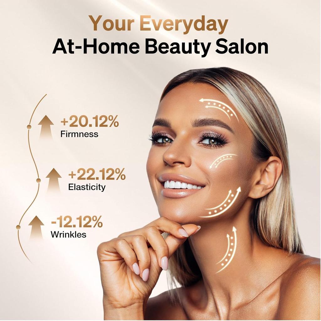 Facial Massager Red-Light-Therapy-for-Face, LED Light Therapy Device, Face Tool for Skin Care