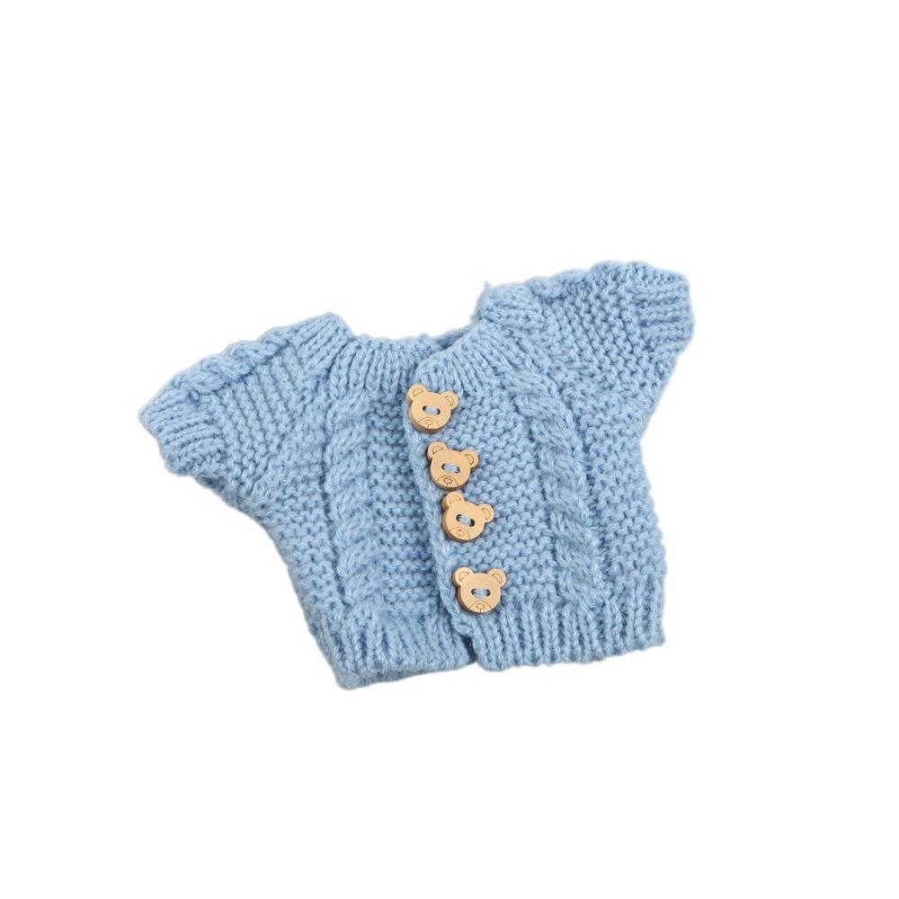 DIY Mini Strickpullover 20cm Puppe Puppe Anzieh mehrere Stile Puppe Pullover Baumwolle Puppe