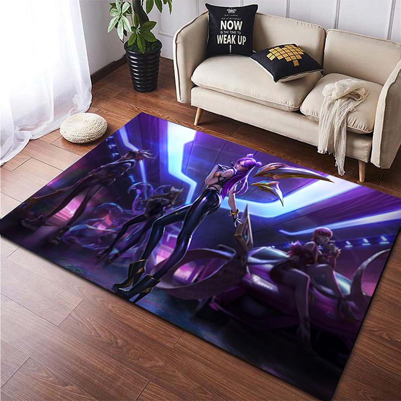 LOL KDA HD Printed Area Large Rug ,Carpet for Living Room Bedroom Sofa Decoration, Non-slip Floor Mats Dropshipping Alfombras