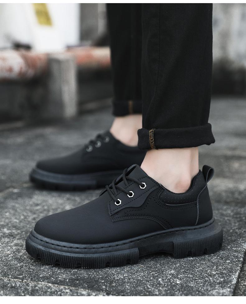 2024 Autumn New Men's Footwear Business British Style Men's Skateboard Shoes Youth Fashion Casual Work Wear Shoes