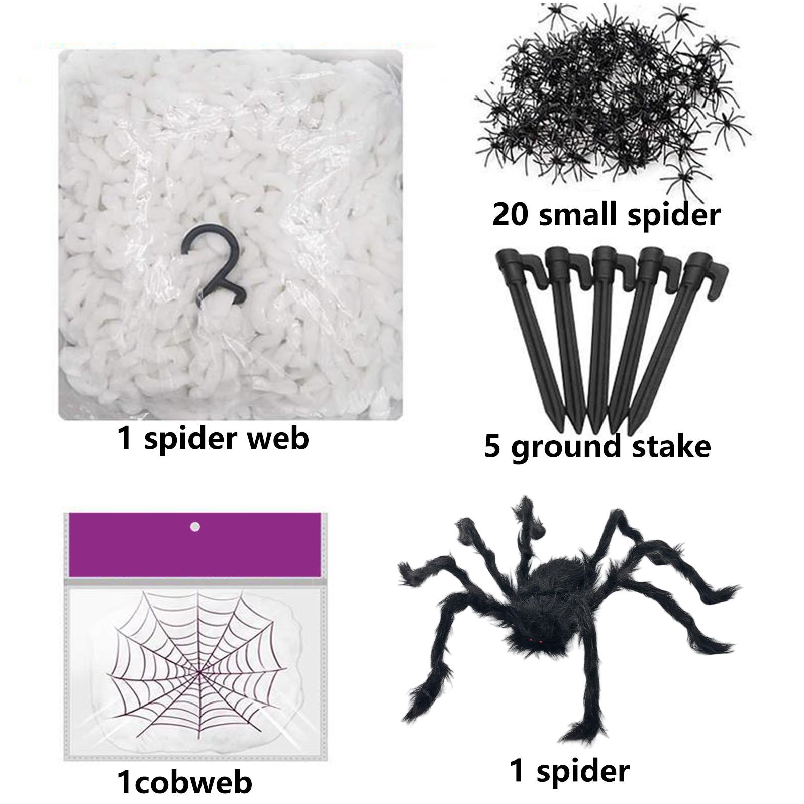 

Хэллоуин Украшения Паутина Паучий Шелк Хлопок Настоящий Большой Паук Бар Сцена Макет Реквизит One Size