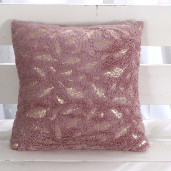 Hot Stamping Plush Leaf Series Pillow Pillow Case Pillow Bed Bedside Pillow
