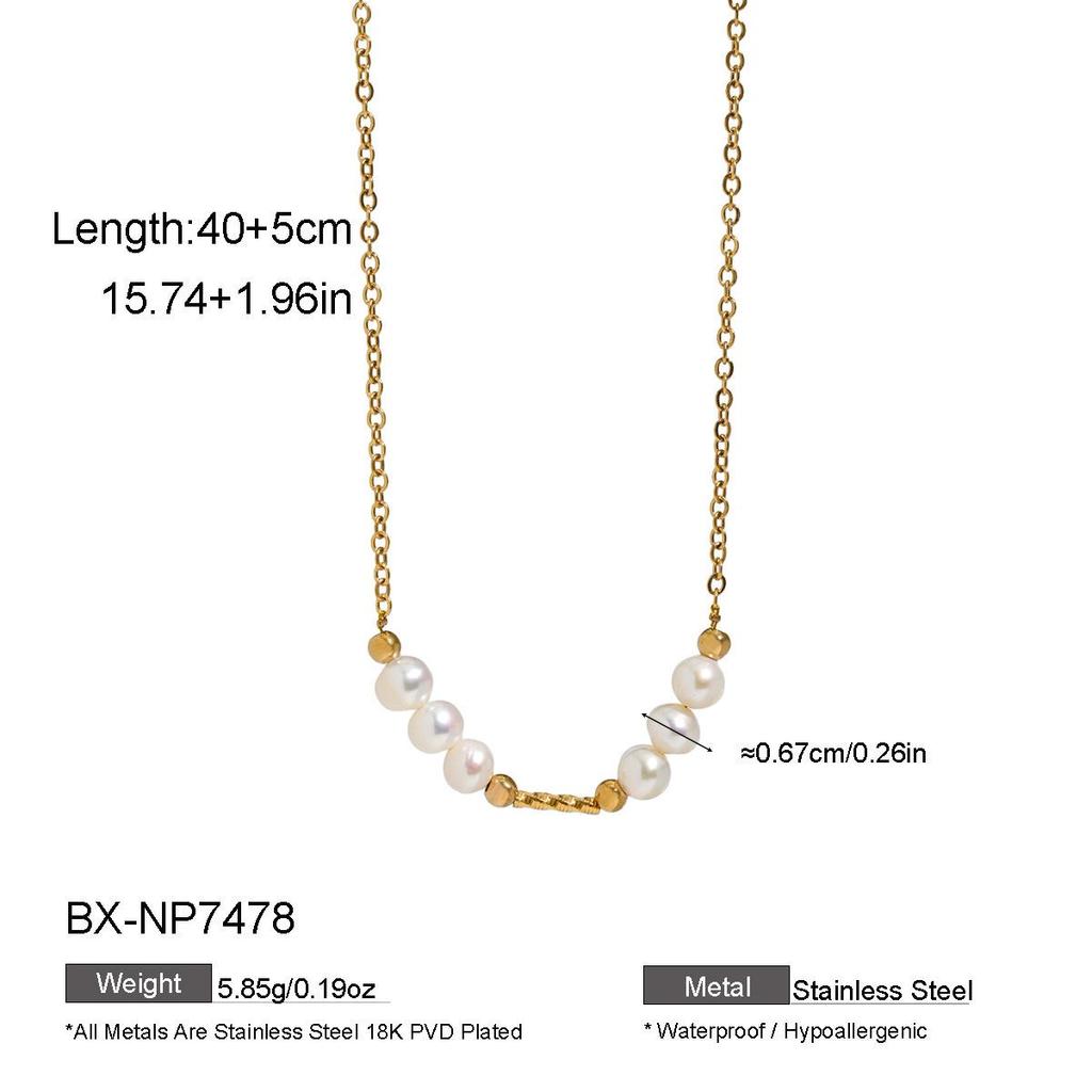 French Baroque Pearl Choker: 18K Gold Versatile Korean Style Necklace for Women