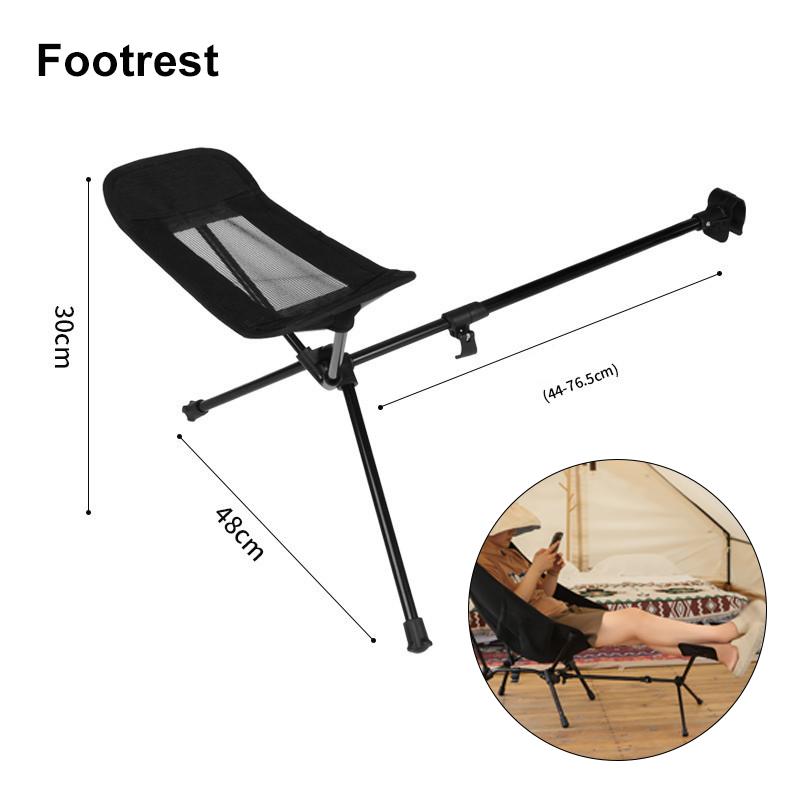Outdoor Camping Chairs Folding Moon Chair Detachable Portable Beach Fishing Picnic BBQ Chair Ultralight Aluminum Chair Lightweight Extended Seat