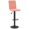 Bar Stool Set of 2 Pink Velvet