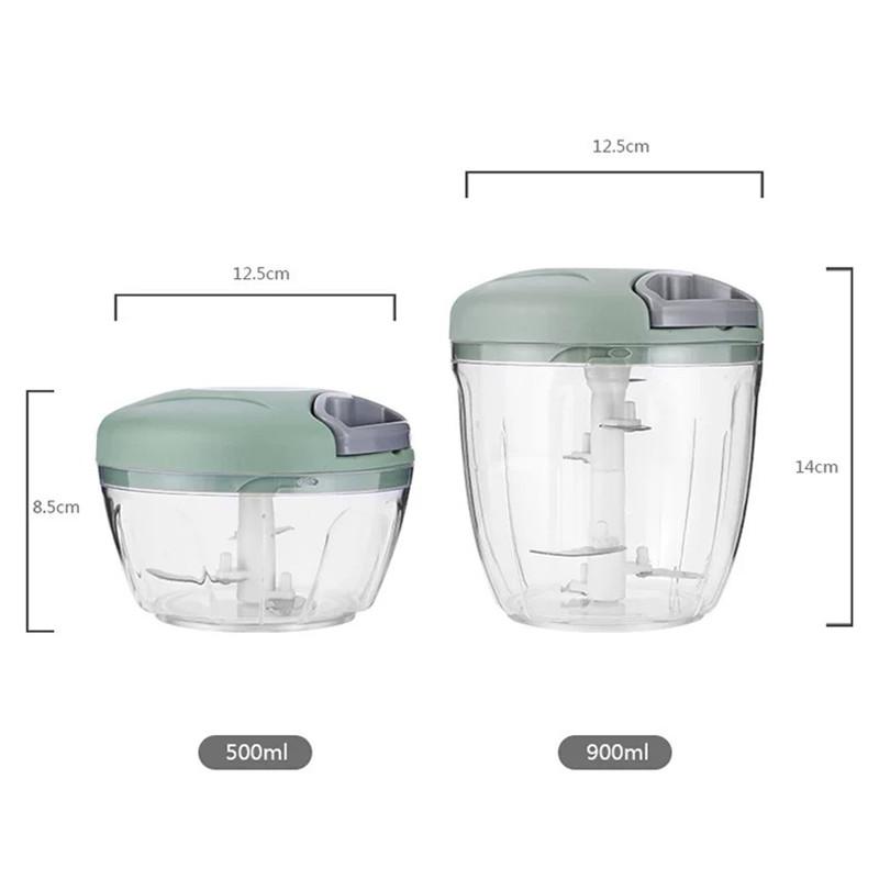 500/900ML Garlic Chopper Meat Grinder Manual Rotate Vegetable Slicer Fruit Kitchen Garlic Tool Kitchen Gadget Blenders