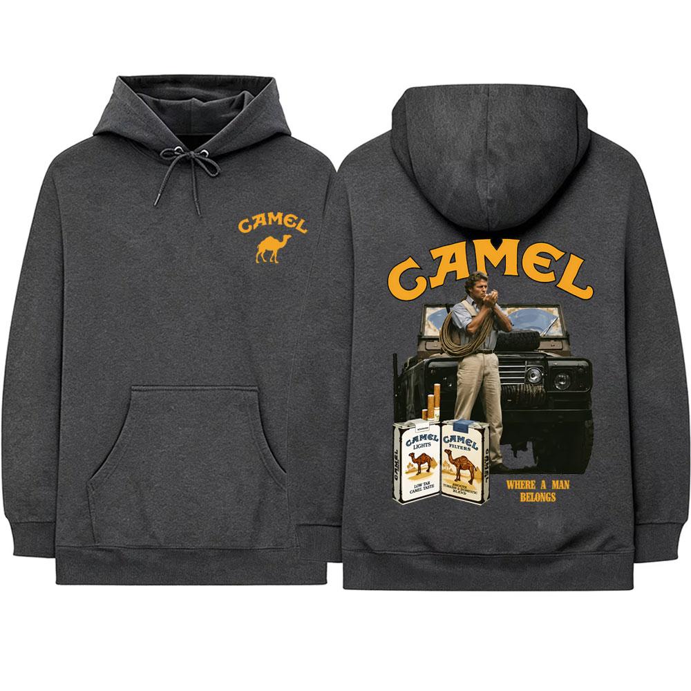 Camel Motocycle Car Hoodie Unisex Classic Oversized Pullover Hoodies Casual Sweatshirt Male Fashion Vintage Streetwear