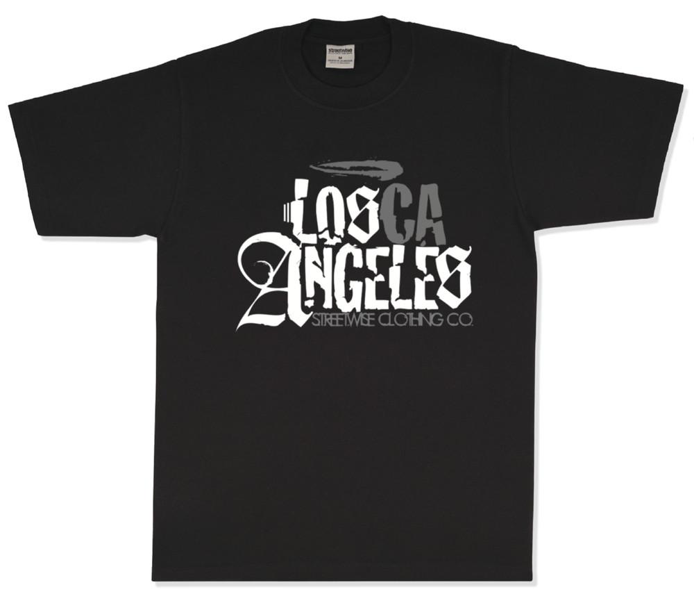 streetwise L.A. COUNTY Graphic T-Shirt Black & White M-5XL Unisex T-Shirt L