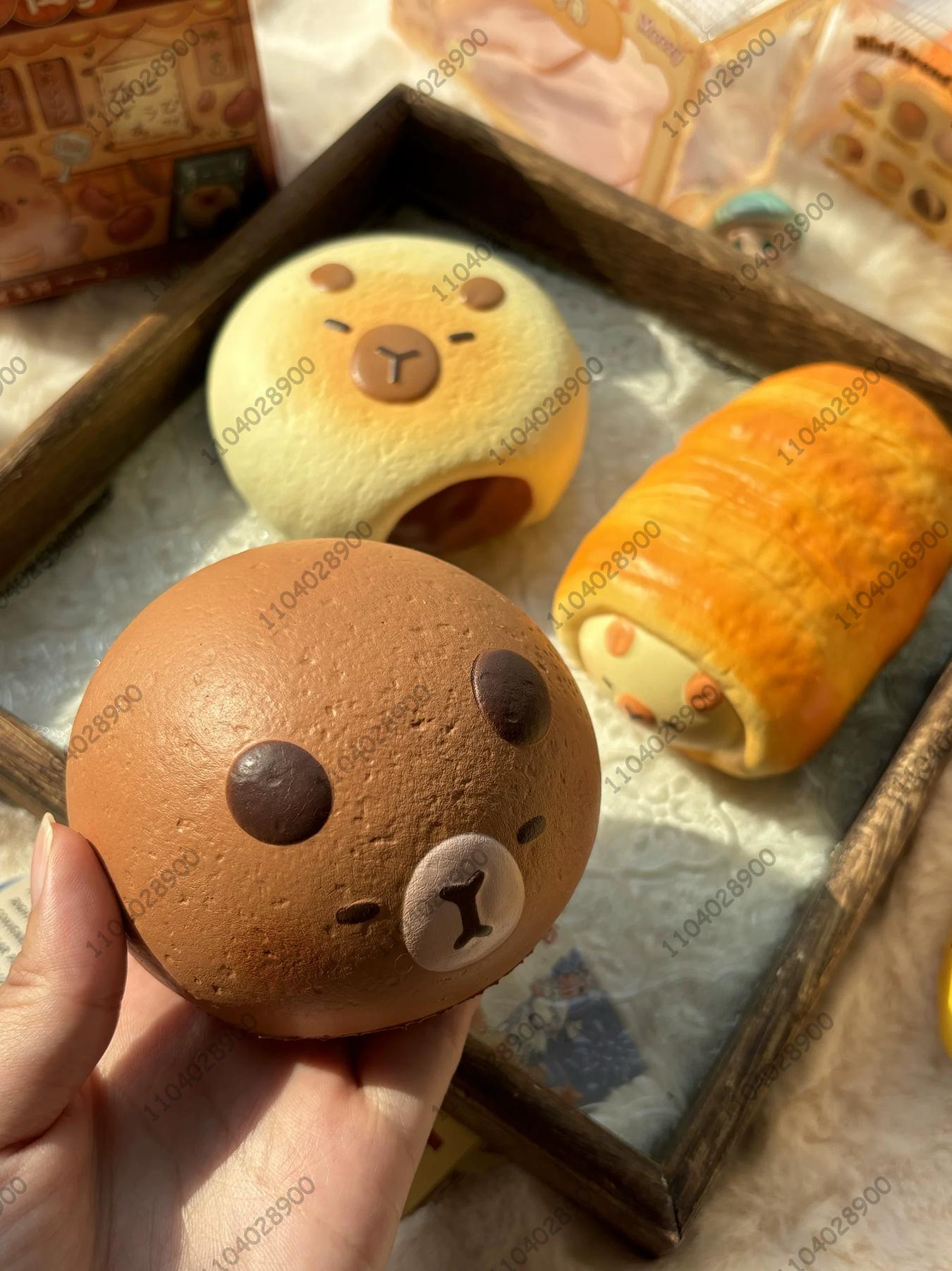 Capybara Bakery Slow Rising Squishy Capybara Toy Bread Pastry Cake Squeeze Stress Relief Soft Rebound Hand Relaxing Gift