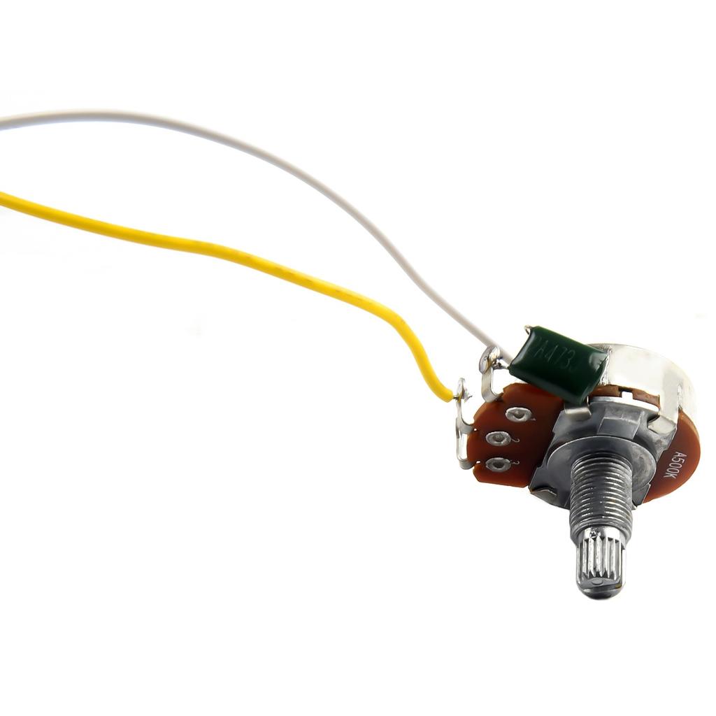 Electric Guitar Wiring Harness Kit 3 Way Toggle Switch 1 Volume 1 Tone 500K Pots
