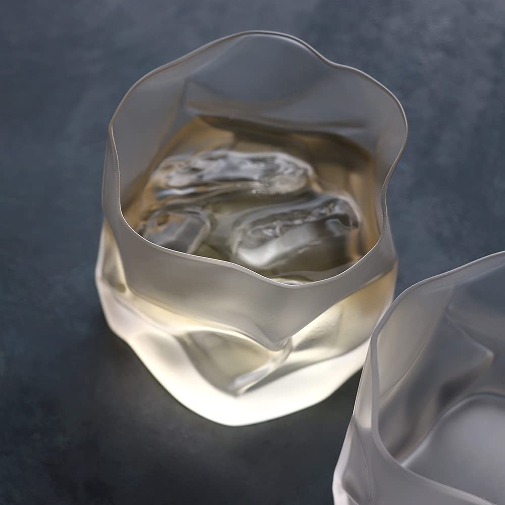 Rocks Glass Kimura Glass X Designer Makoto Komatsu Collaboration Crumple Old Frost