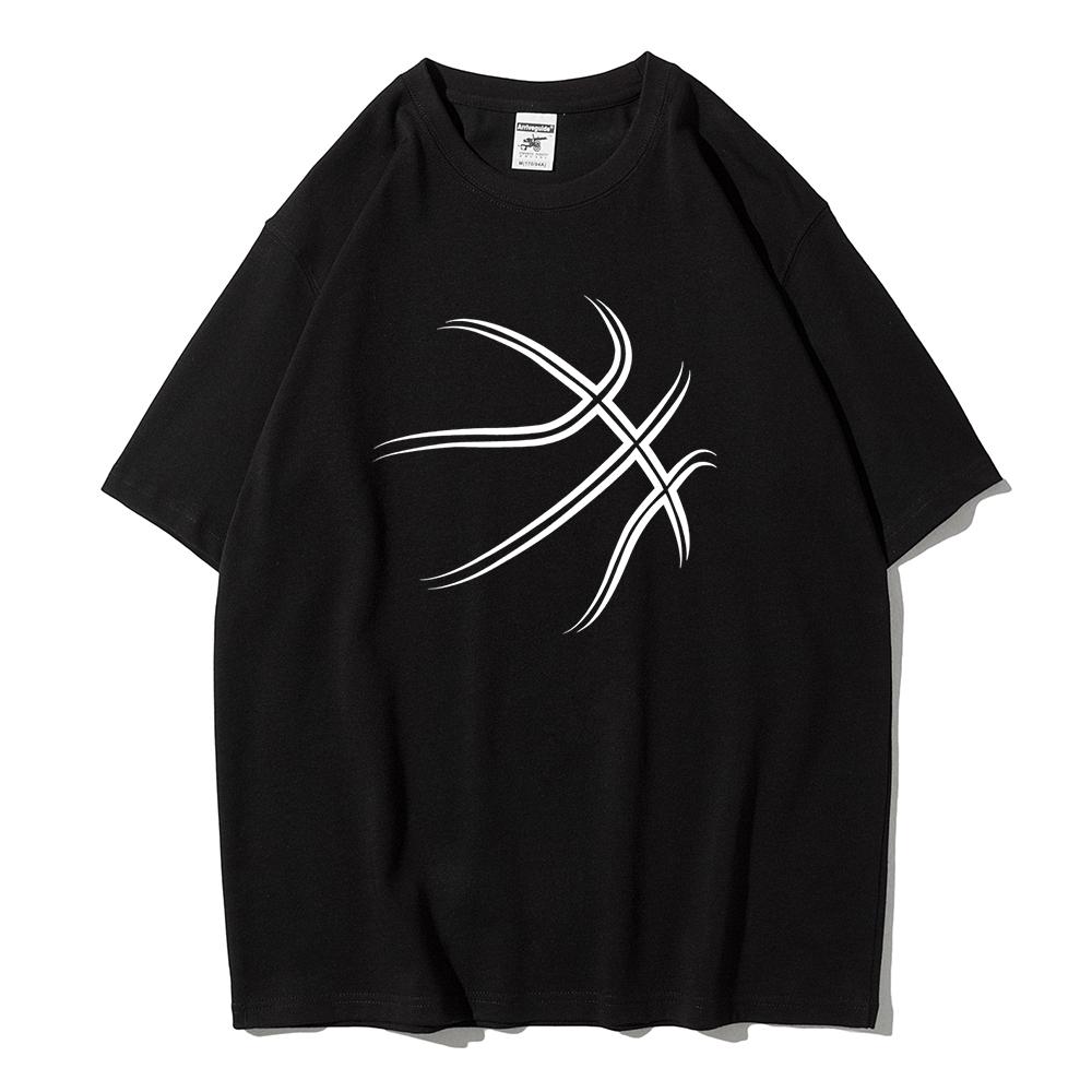 

Я Любитель Баскетбола Принт Мужская Футболка с Коротким Рукавом Винтажные Летние Топы Креативность Свободная Футболка Одежда XL