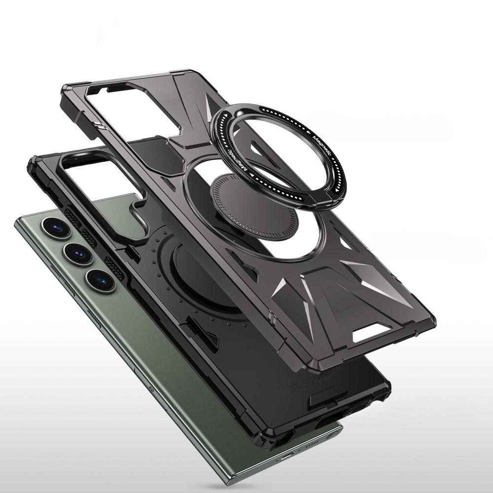 Case for Samsung Galaxy S24 Ultra, Armored with a Stand and a Plate for the Holder, Gray