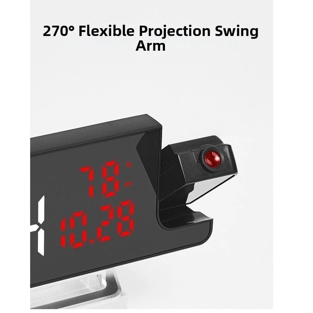 12/24H Format Projection Alarm Clock Multi-functional Desk Clock Clock LED Clock  Bedroom
