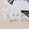 50pcs 8*8cm Square Display Cards Earrings Necklaces Hang Tag Ear Studs Paper Card For DIY Jewelry Classic Clip Accessories