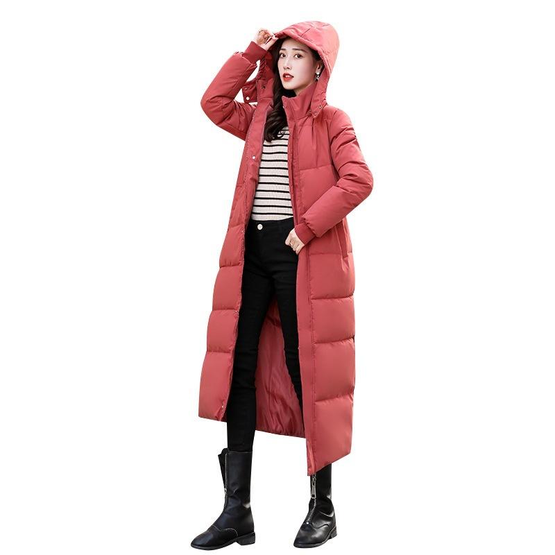 Women's Extended Autumn and Winter New Loose Women's Clothing Over the Knee Thickened Jacket Women's  Clothing