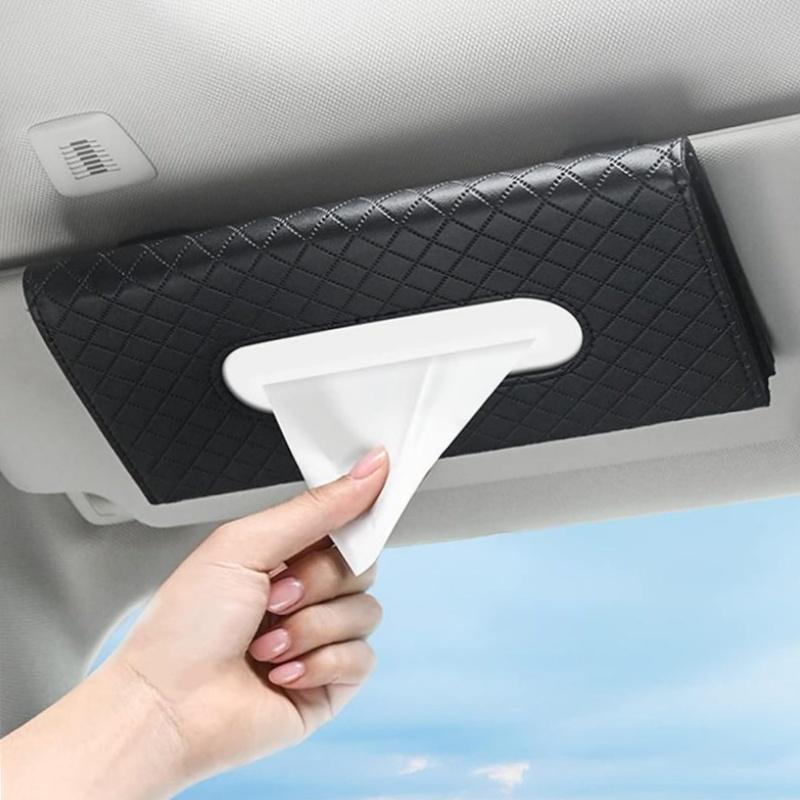 1Pcs Car Tissue Box Towel Sets Car Sun Visor Tissue Box Holder Auto Interior Storage Decoration for BMW Car Decor Accessories