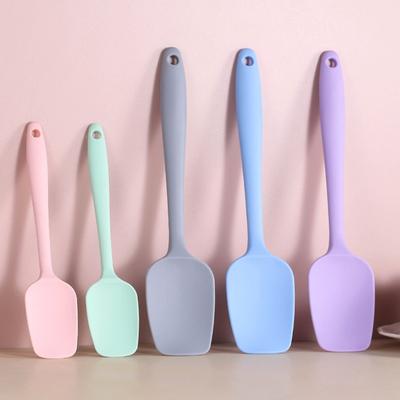 Non-Stick Silicone Spatula with Hanging Hole Non-Slip Handle Heat Resistant Flexible Scraper Baking Mixing Tool Dishwasher Safe BPA-Free Butter