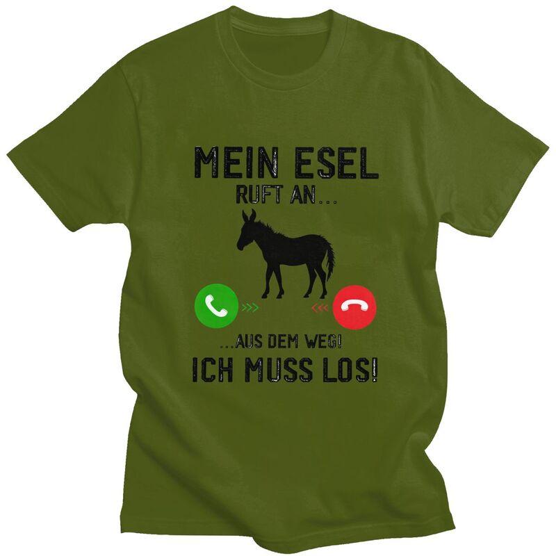 Male Mein Esel Ruft An Maultier Landwirt T Shirt Streetwear Short Sleeves 100 Cotton Colthing Leisure Design Graphic Tees Shirt