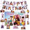 Birthday Theme Party Decoration Banner Pull Flag Cake Flag Balloon- Set