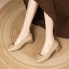 Doudou Shoes Women's New Spring and Summer Shoes Medium and Old with Skirts, Soft Soles and One Pedal, Shallow Single Shoes