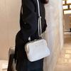 1 Stück Einfache einfarbige Umhängetasche Damen PU-Leder Crossbody-Tasche Mode Neue Clip-Umhängetasche Damenhandtasche Geldbörse