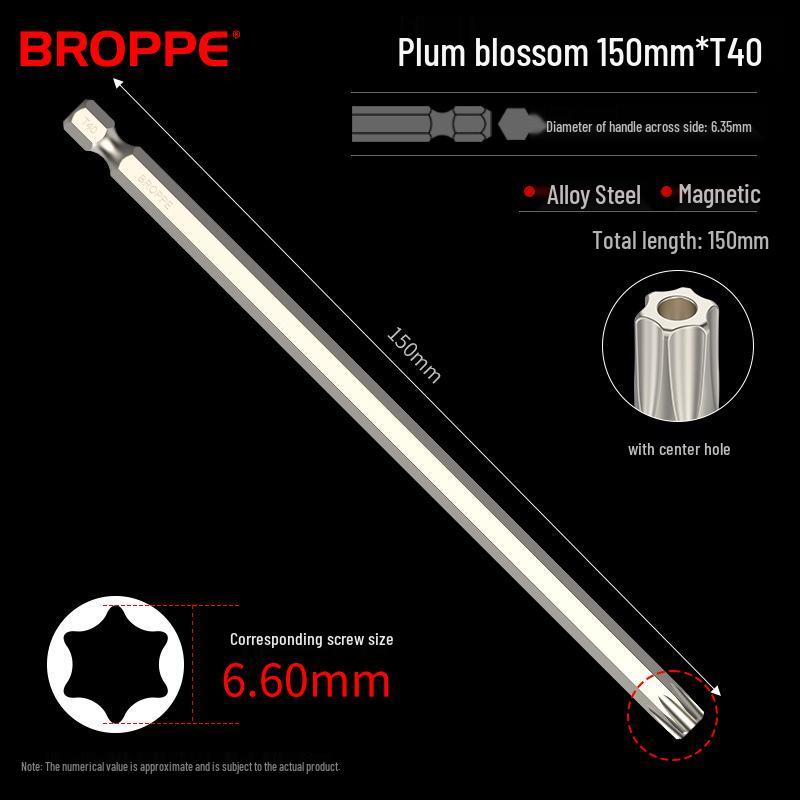 Plum Blossom Magnetic Drill and Screwdriver Bit Set