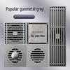 Gunmetal All-Copper Odor-Proof Floor Drain Set - Thickened Invisible Pure Brass for Bathroom and Washing Machine