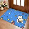 Line Puppy Cute Floor Mat Cozy Flannel Soft Thick Non-Slip Mat For Living Room Bedroom Kitchen Decor Rugs