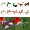 Flashing Christmas Headband with Built-in LED Light New Year Headgear Festive Hair Accessories for Holiday Parties