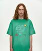 ADSB ANDERSSON BELL (Essential) Unisex Spray Washed Heart Message T-Shirt Atb1432U(Green)