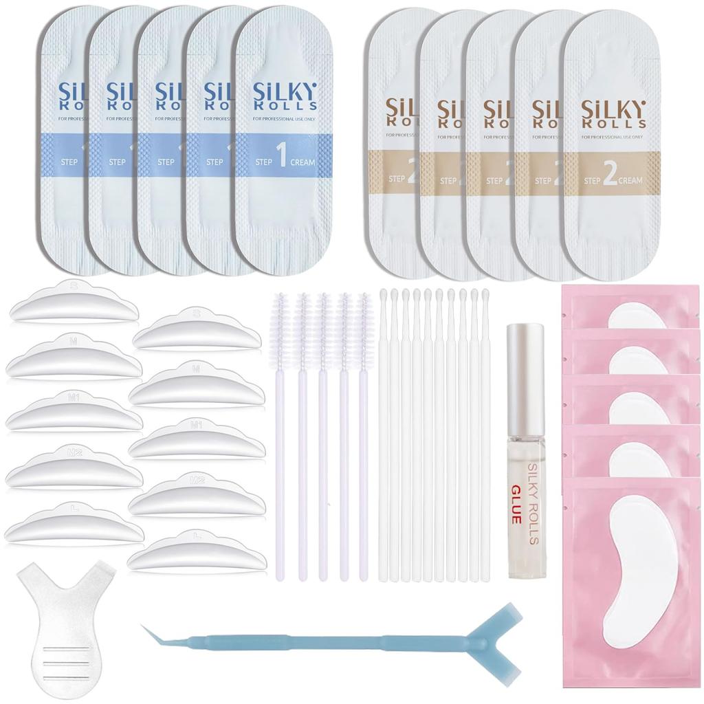 SILKY ROLLS Curl False Eyelash Set Japanese Instructions Included