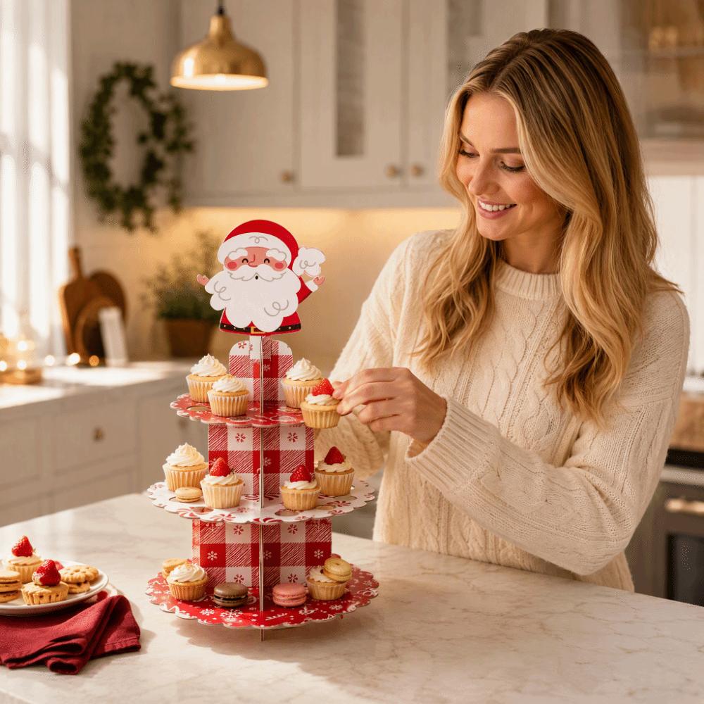 Round Dessert Display Holder Detachable Design Cake Display Rack Christmas Party Supplies