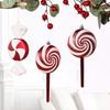 Xmas Tree Candy Decor PVC Material Classical Hanging Candy Ornaments for Holiday Party 5 Candies