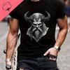 American Beard Warrior Tactical Skull Unisex T Shirt Til Valhalla Cotton T-Shirt Short Sleeve O-Neck T-shirt Casual Men’s Top
