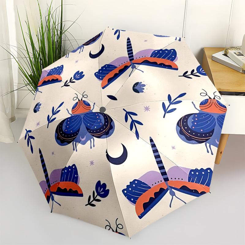 

1pc Butterfly, Night Automatic Opening/Closing Folding Umbrella with 8 Ribs,Portable Sunshade Umbrella Birthday and Holiday gifts yy251231159