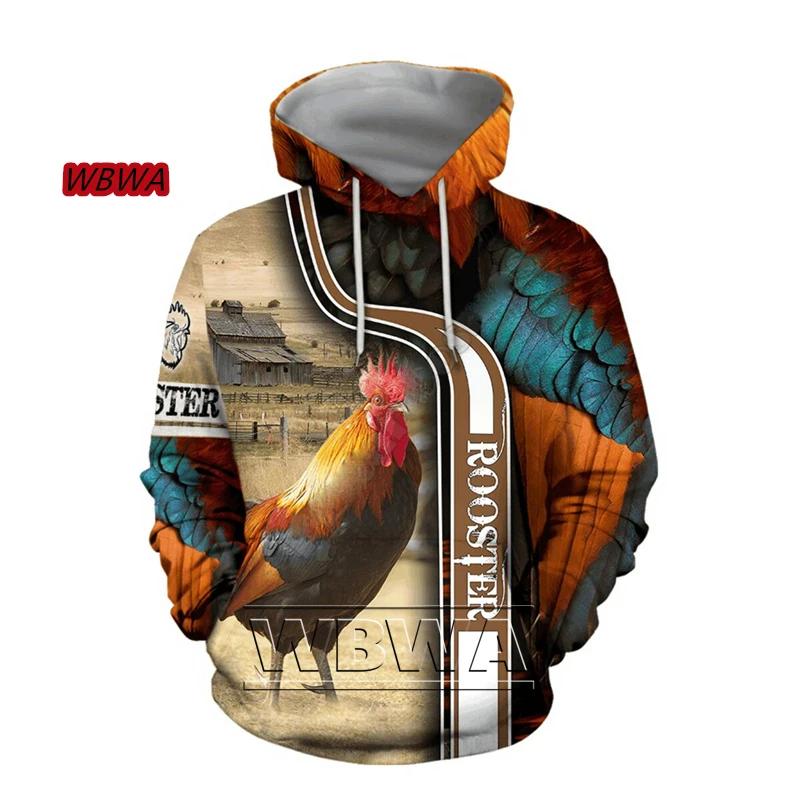 

Красивый петух 3D сплошной принт унисекс люкс толстовка мужская толстовка пуловер Harajuku повседневная куртка спортивный костюм 4XL