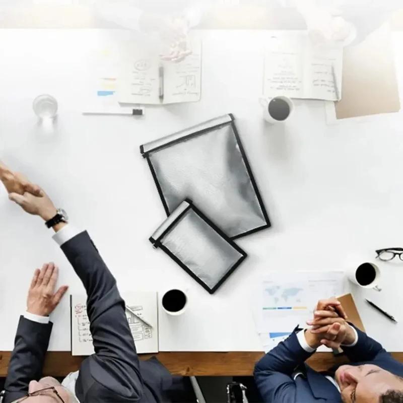 Fireproof Water Resistant Bag Faraday Storage Cage Phones Signal Blocker Pouch Home Storage Organization Storage Bags