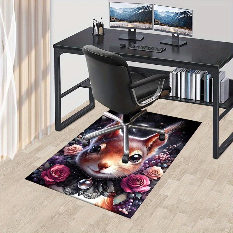 1pc Moonlit Squirrel Themed Rug for Home Decor, Non-slip Office Carpet, Chair mat, Outdoor Mat, Christmas and Halloween gifts-0731004 60cm by 90cm