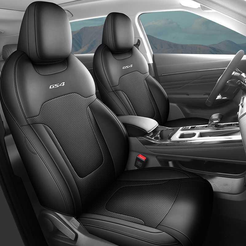 GAC Trumpchi GS4max Custom Leather Car Seat Covers - All-Season, Breathable, Full Coverage Seat Cushions Specify Model Year [Half Rear Coverage]
