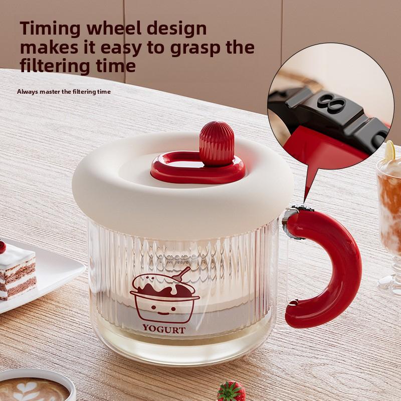 Griechischer Joghurtfilter selbstkühlend Extrakt Trockenmolke Separator Filter Gaze Joghurtbereiter Joghurt Schüssel Filter