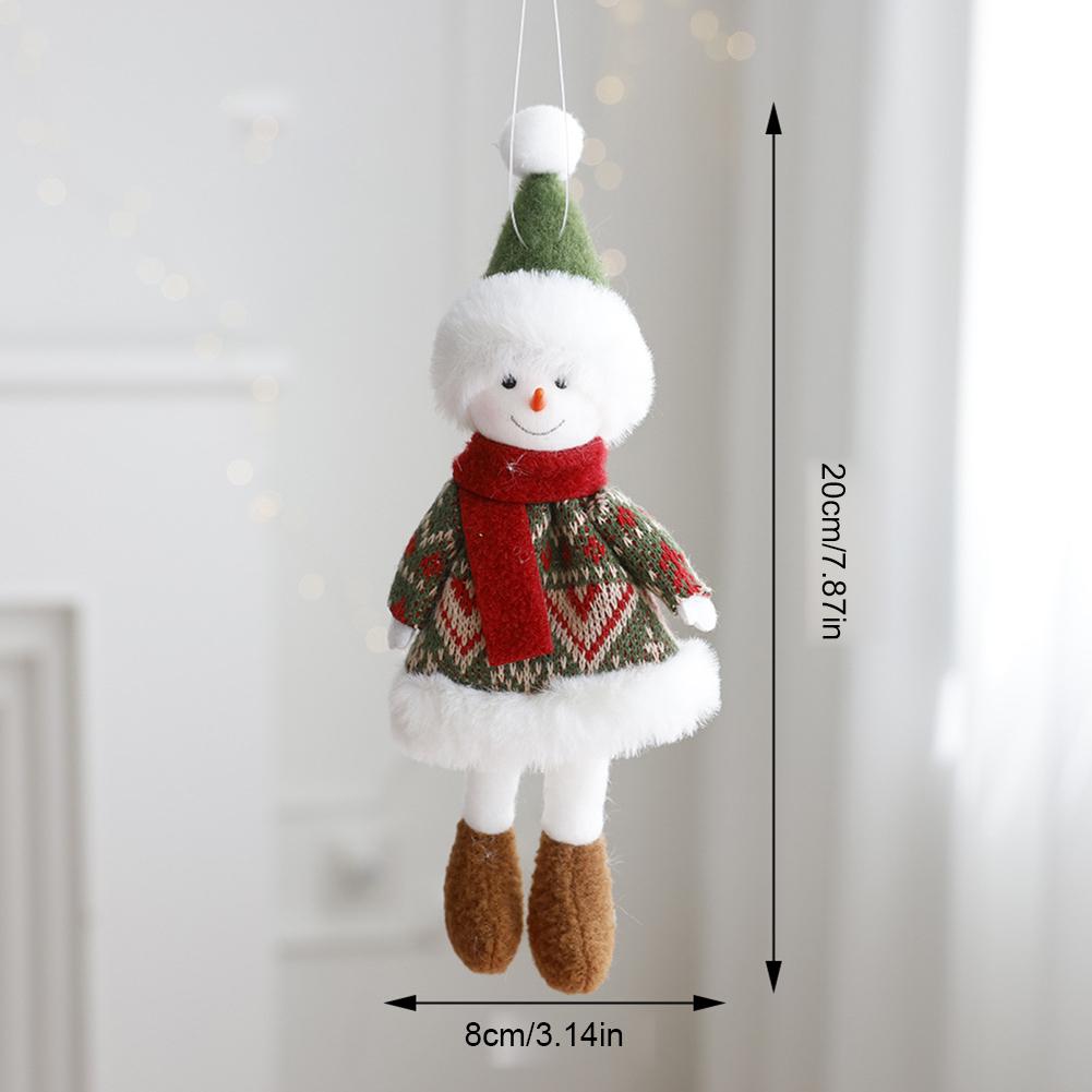 LED Noel Süslemeleri Noel Baba Cüce Kolye Işıklı Yapay Bitki Elf Bebek Süs Karikatür Yüzsüz Yaşlı Adam Bebek Kolye