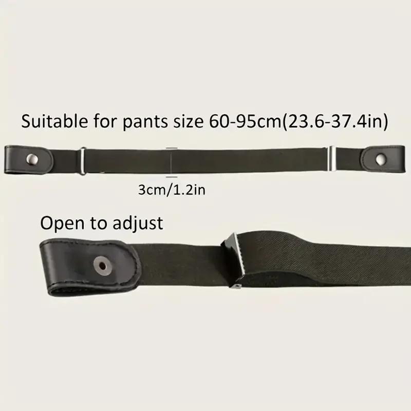 Seamless Invisible Stretch Belt  -  No - Buckle  Elastic  Waistband  for  Jeans  &  Pants ,  Unisex  Adjustable  Design