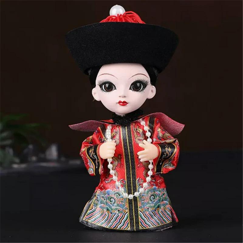 Chinese Opera Character Decoration Silk Doll Peking Opera Mask Doll Chinese Handmade Decorative Gifts Shop Decoration Doll