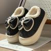 Winter Cotton Slippers Bow Autumn and Winter Couple Indoor Home Use Thickened Soft Bottom Plush Slippers