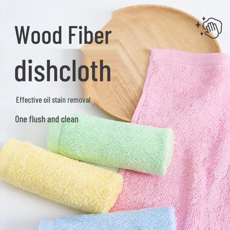 

Eco-Friendly Wood Fiber Dishcloth: Oil-Free Scouring Pad for Strong Stain Removal