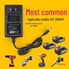 Cordless Drill with Universal Charger - 21V Lithium Battery, 16.8V, 12V Electric Wrench & Screwdriver
