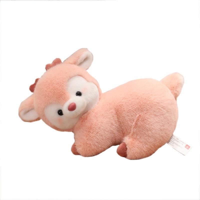 Papa Little Deer Simulation Doll Pleasant Companion Doll Plush Animal Position Doll Children's Gift Ornaments