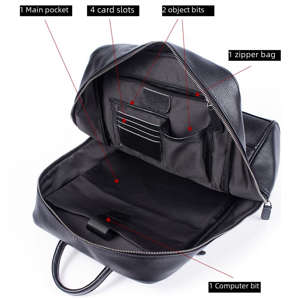 "Marant 2022 Men's Genuine Leather Business Backpack - Trendy Outdoor Cowhide Laptop Bag"