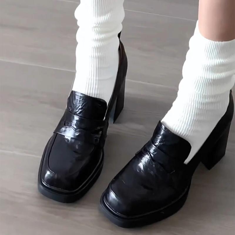 Fashion Hot Selling Soft Leather Style Women's Summer Heel High Heel Single Shoes Comfortable Casual High Quality Single Shoes